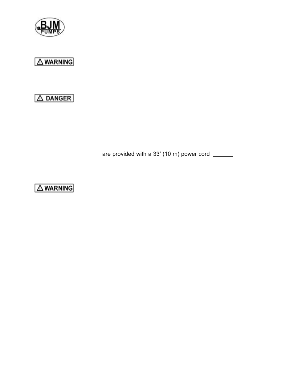 Pump operation, Typical manual wastewatering installation | BJM Pumps SKX150CSSF-575T User Manual | Page 10 / 38