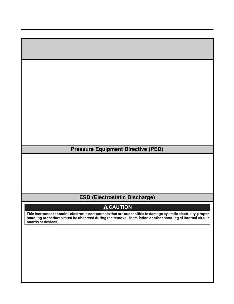 Essential instructions, Bm oval series esd (electrostatic discharge), Read this page before proceeding | Pressure equipment directive (ped) | Brooks Instrument BM50 User Manual | Page 2 / 74