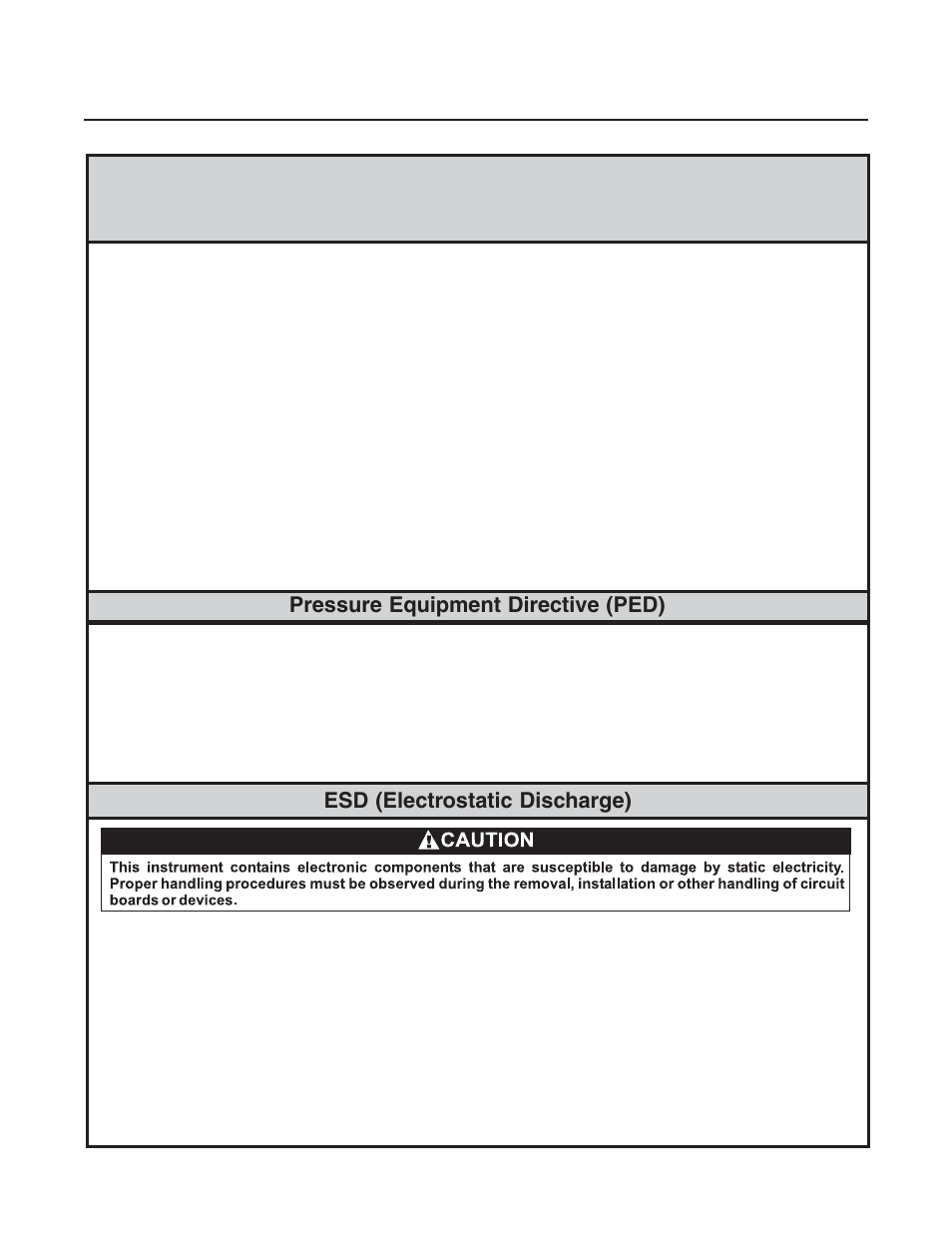 Essential instructions, Model sla7840, Esd (electrostatic discharge) | Read this page before proceeding, Pressure equipment directive (ped) | Brooks Instrument SLA7840 User Manual | Page 2 / 40