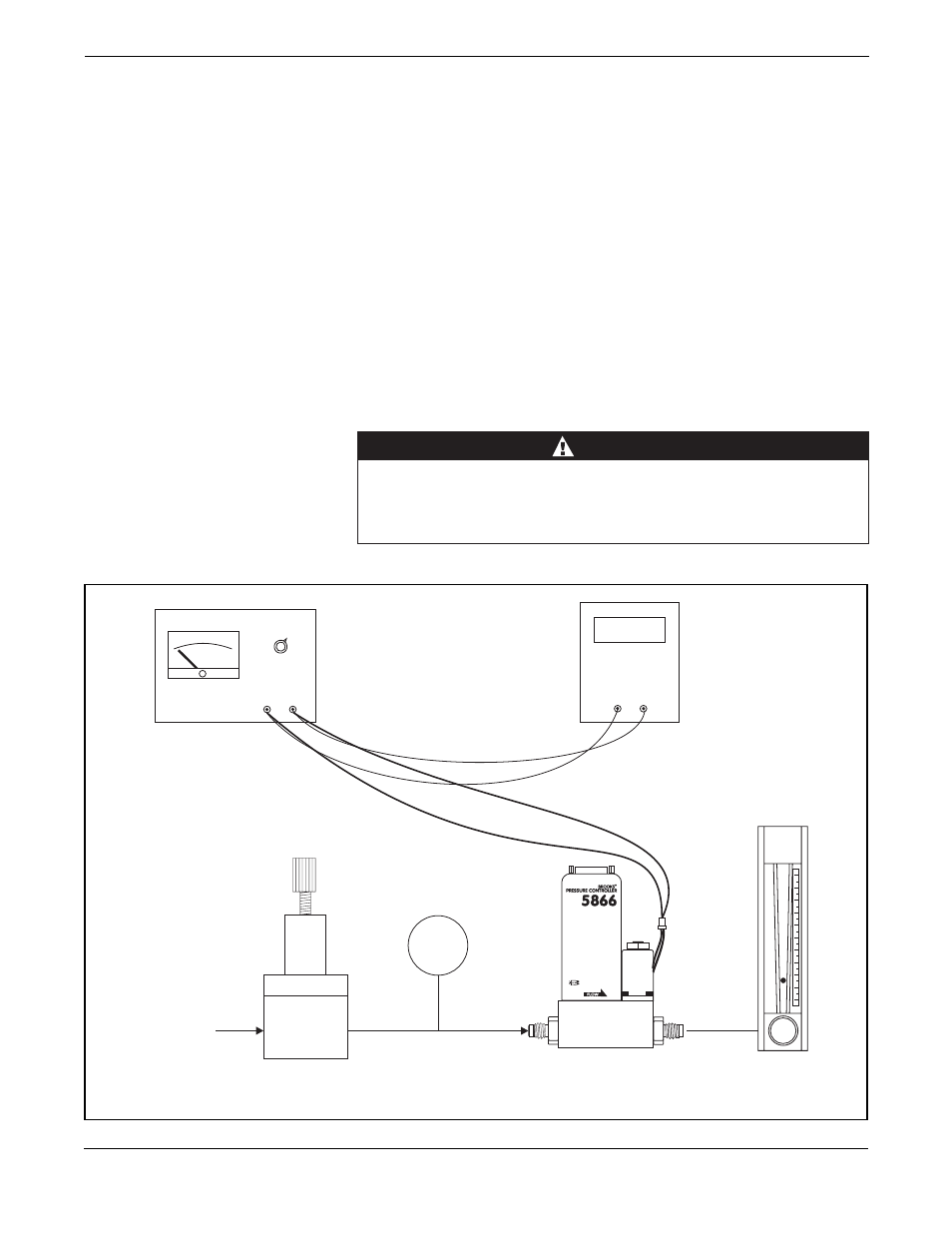 2 adjustment test setup -7, Caution | Brooks Instrument 5866M User Manual | Page 30 / 65