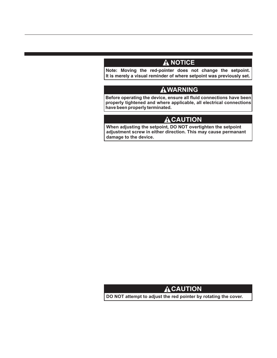 Warning, Caution, Ips122 series | Notice | Brooks Instrument IPS122 2 Indicating Pressure Switches" User Manual | Page 16 / 18