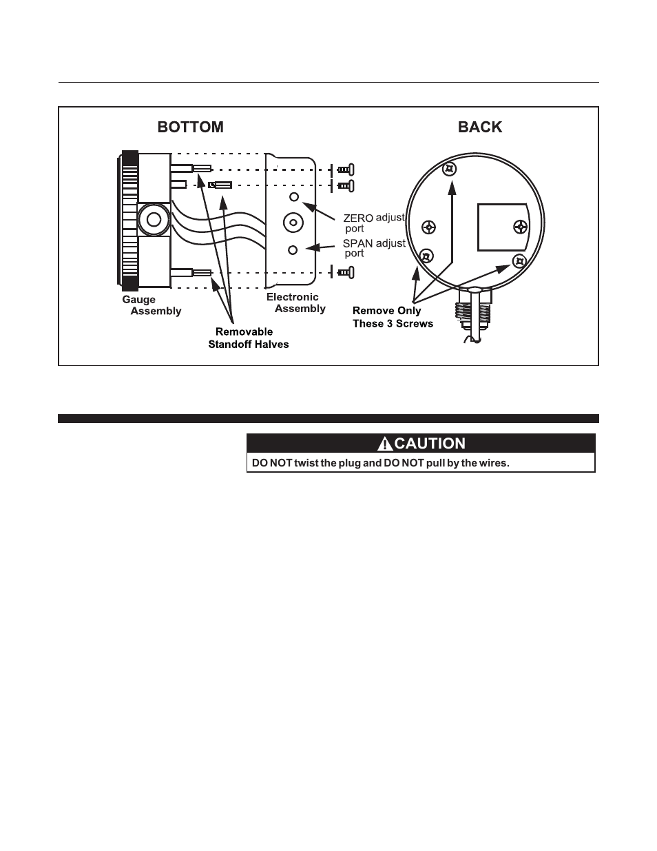 Ipt122 series, Caution | Brooks Instrument IPT122 2 Indicating Pressure Transmitters" User Manual | Page 20 / 22