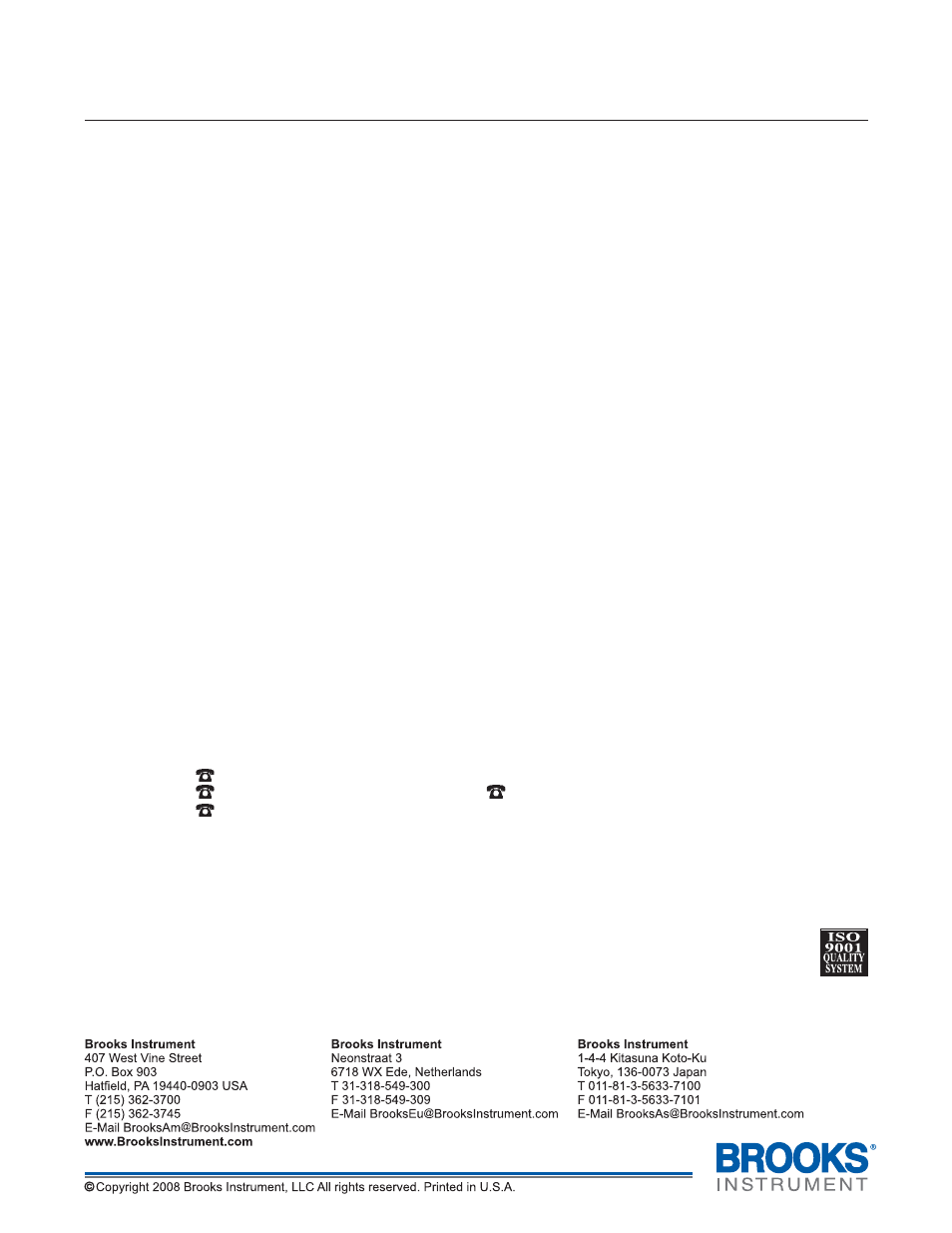 Model 8601 pressure regulator | Brooks Instrument 8601 User Manual | Page 20 / 20