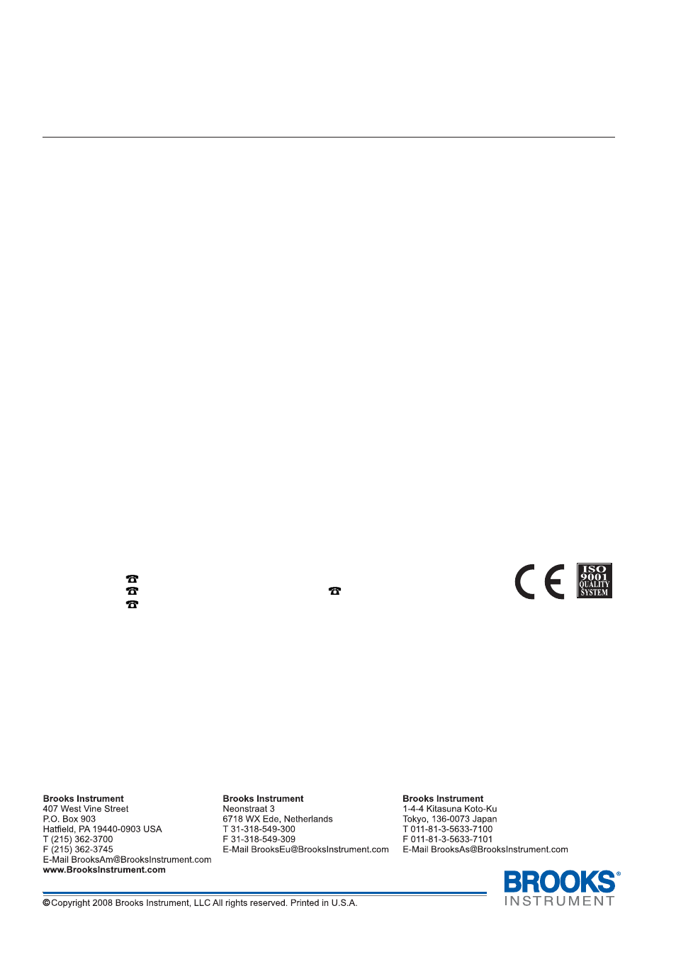 Models 5800-s, Installation and operation manual | Brooks Instrument 5800S Series User Manual | Page 50 / 50