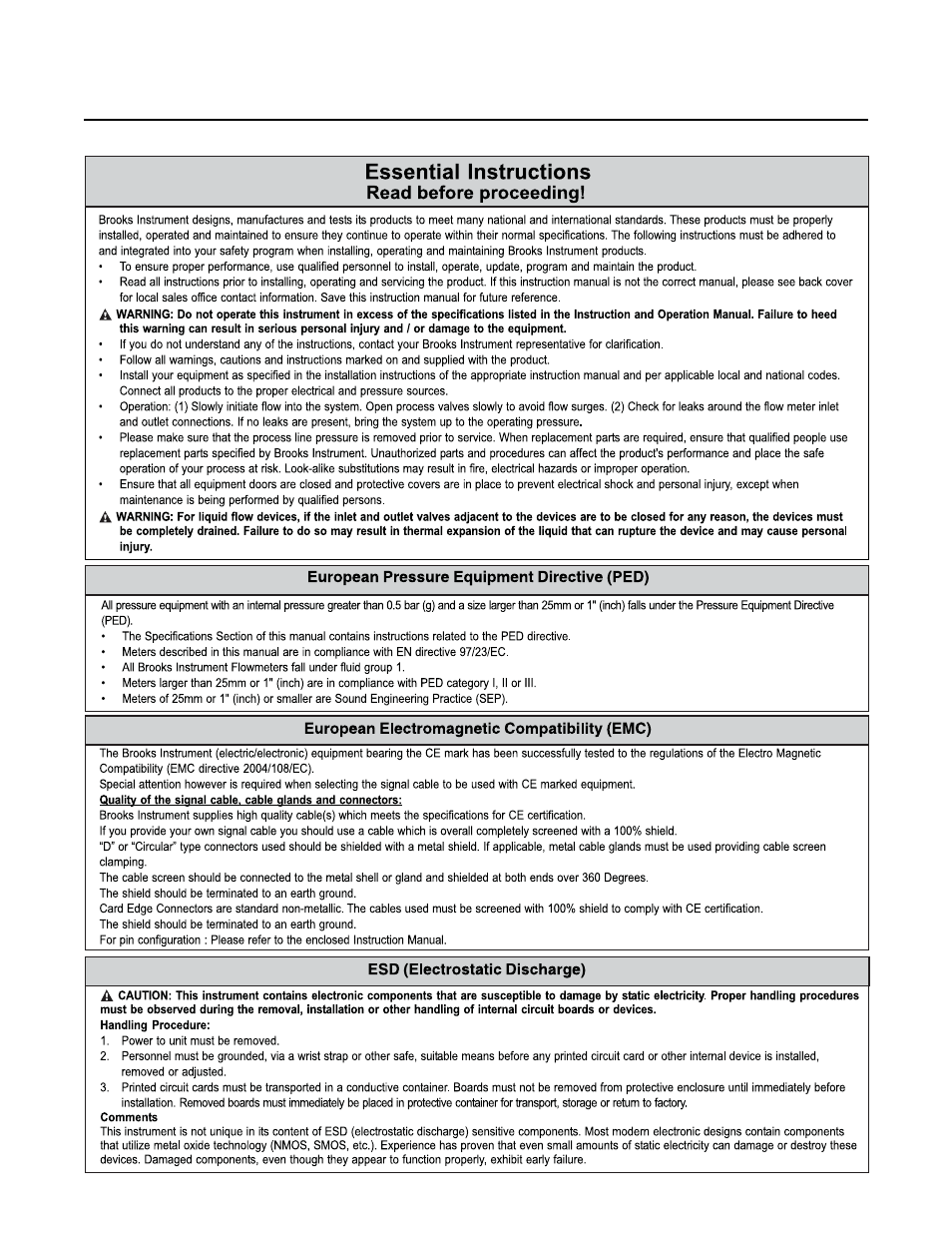 Brooks, 4800 series | Brooks Instrument 4800 Series User Manual | Page 2 / 50