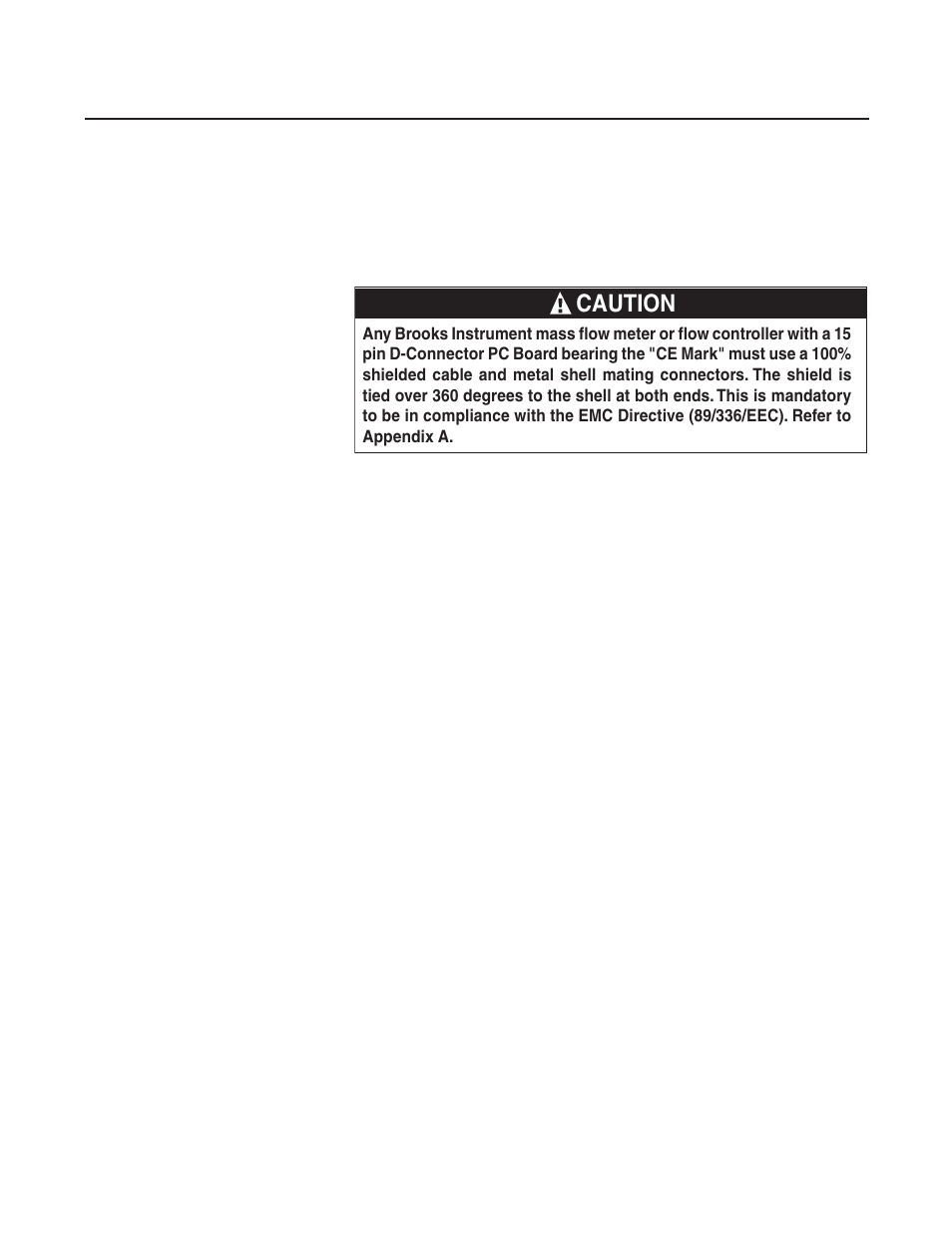 Caution, Brooks, Model 5851e | Brooks Instrument 5851E User Manual | Page 34 / 64