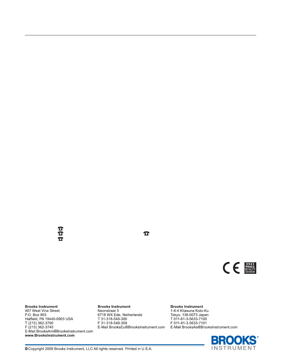 Model 5861e, Installation and operation manual | Brooks Instrument 5861E User Manual | Page 44 / 44