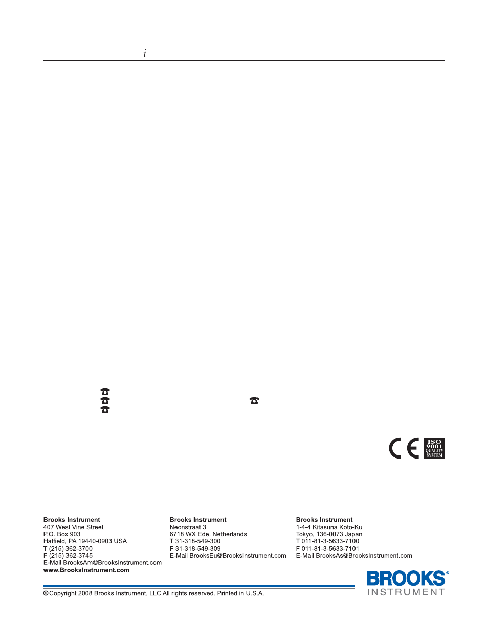 Brooks, Model 5860 i | Brooks Instrument 5860i User Manual | Page 48 / 48