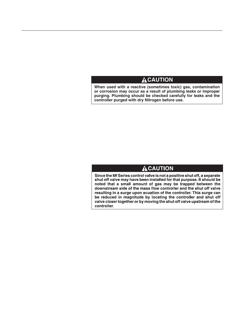 Brooks, Mf series, Caution | Brooks Instrument Mfi Series User Manual | Page 22 / 82