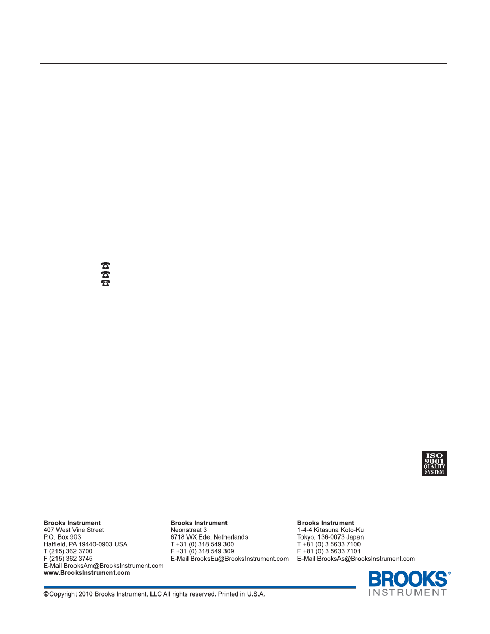 Brooks, 0260 secondary electronics | Brooks Instrument 0260 User Manual | Page 14 / 14