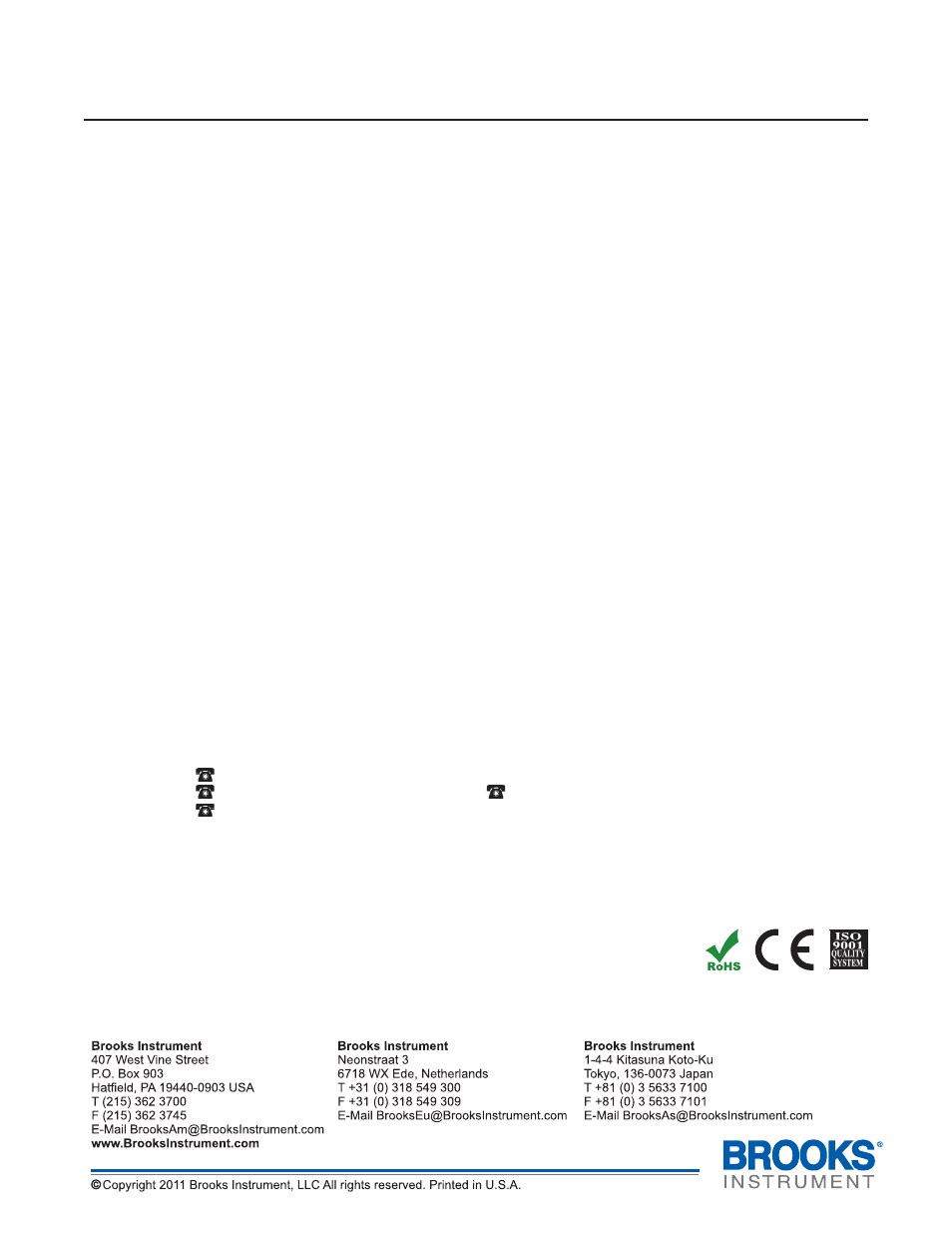 Brooks, Cmc series | Brooks Instrument CMC Series User Manual | Page 36 / 36