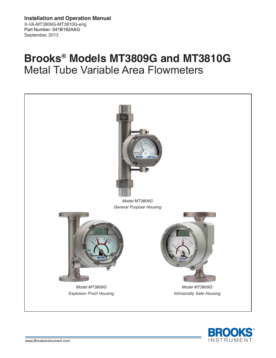 Brooks Instrument MT3809G User Manual | 78 pages