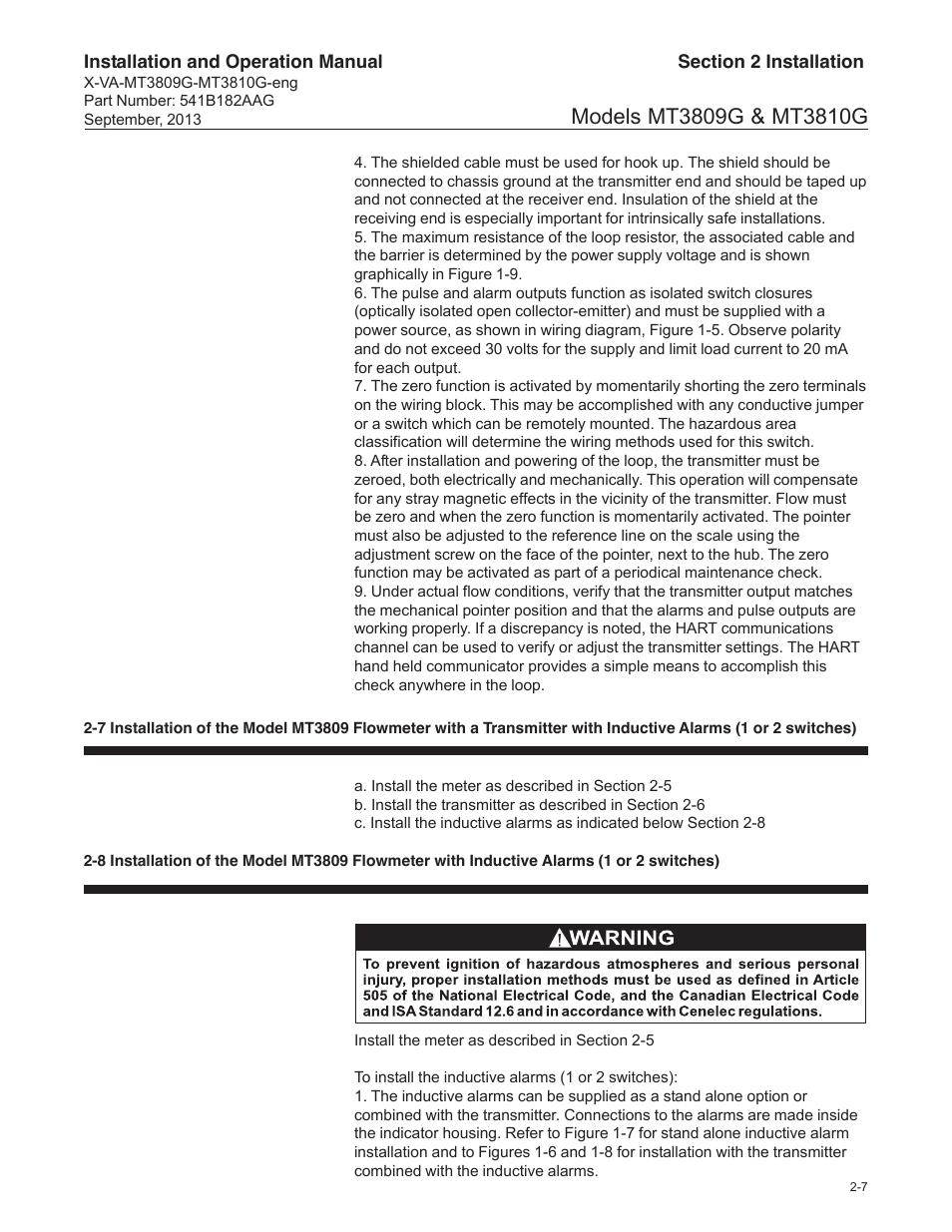 Brooks Instrument MT3809G User Manual | Page 37 / 78