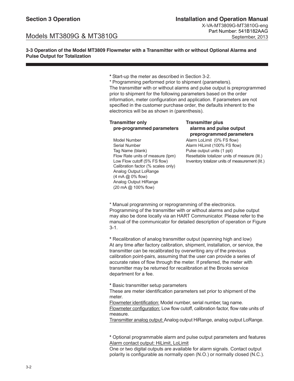 Brooks Instrument MT3809G User Manual | Page 40 / 78