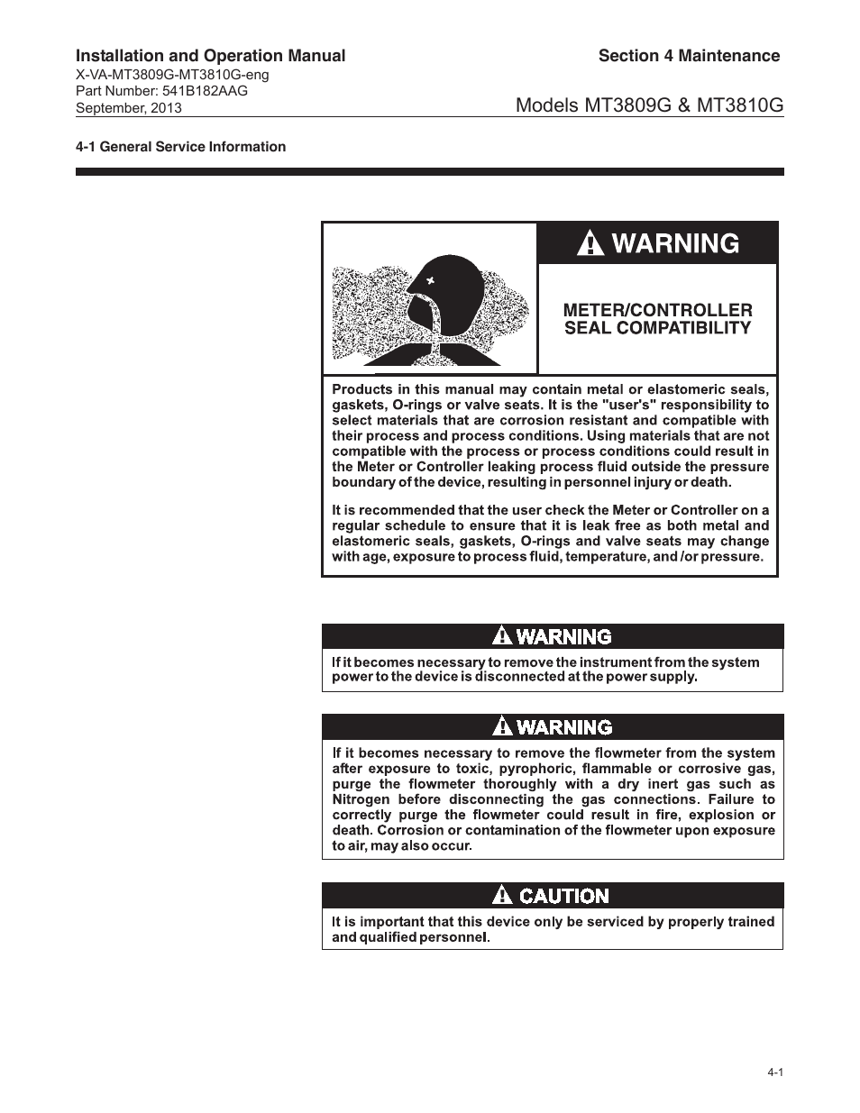 Brooks Instrument MT3809G User Manual | Page 47 / 78