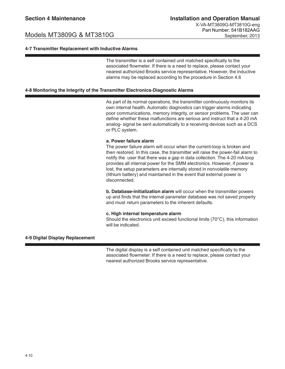 Brooks Instrument MT3809G User Manual | Page 56 / 78