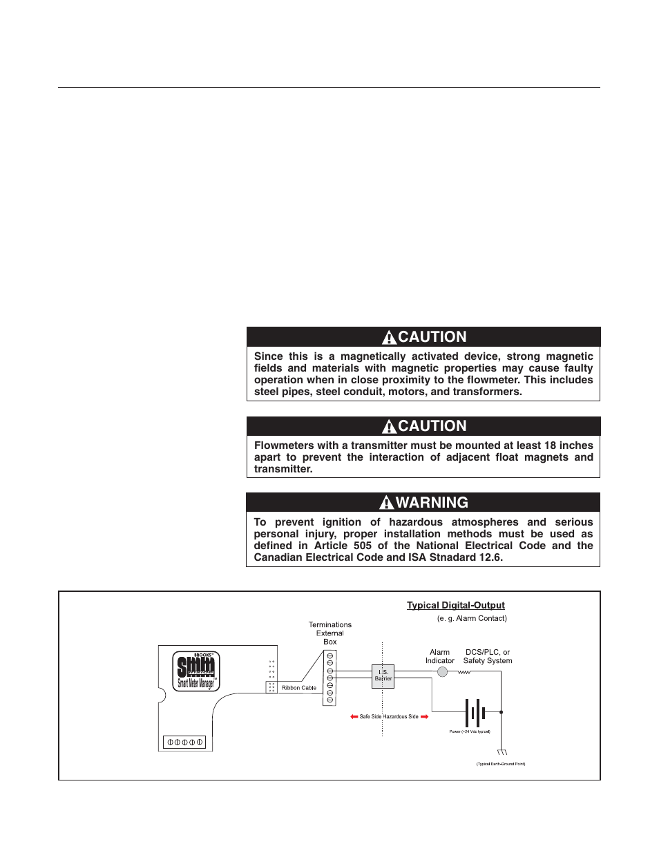 Caution, Warning | Brooks Instrument MT3809E User Manual | Page 36 / 72