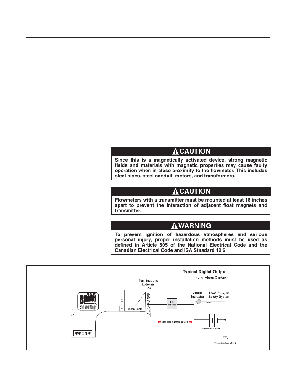 Model mt 3810, Caution, Warning | Brooks Instrument MT3810 User Manual | Page 34 / 66