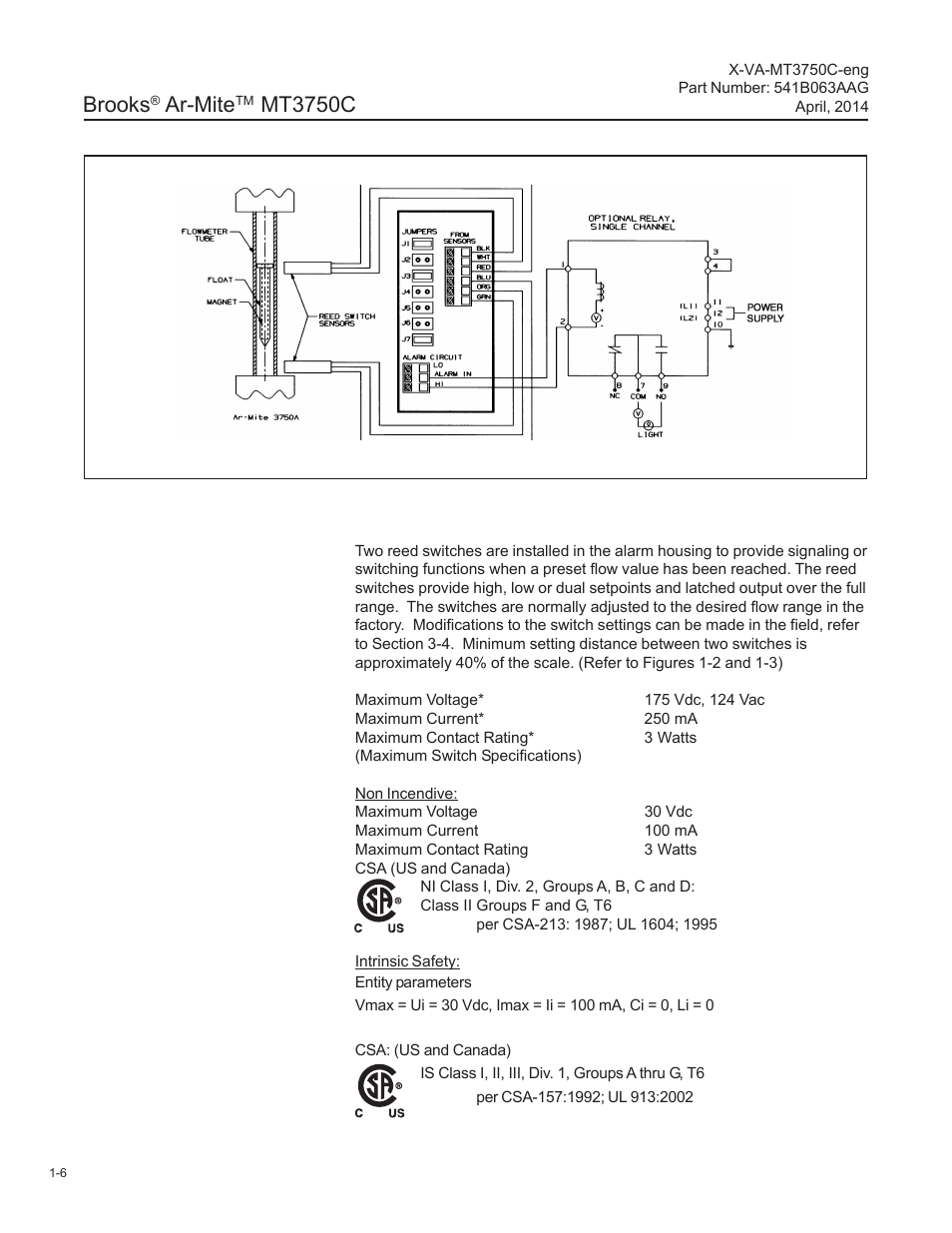 Brooks, Ar-mite, Mt3750c | Brooks Instrument 3750 User Manual | Page 12 / 64