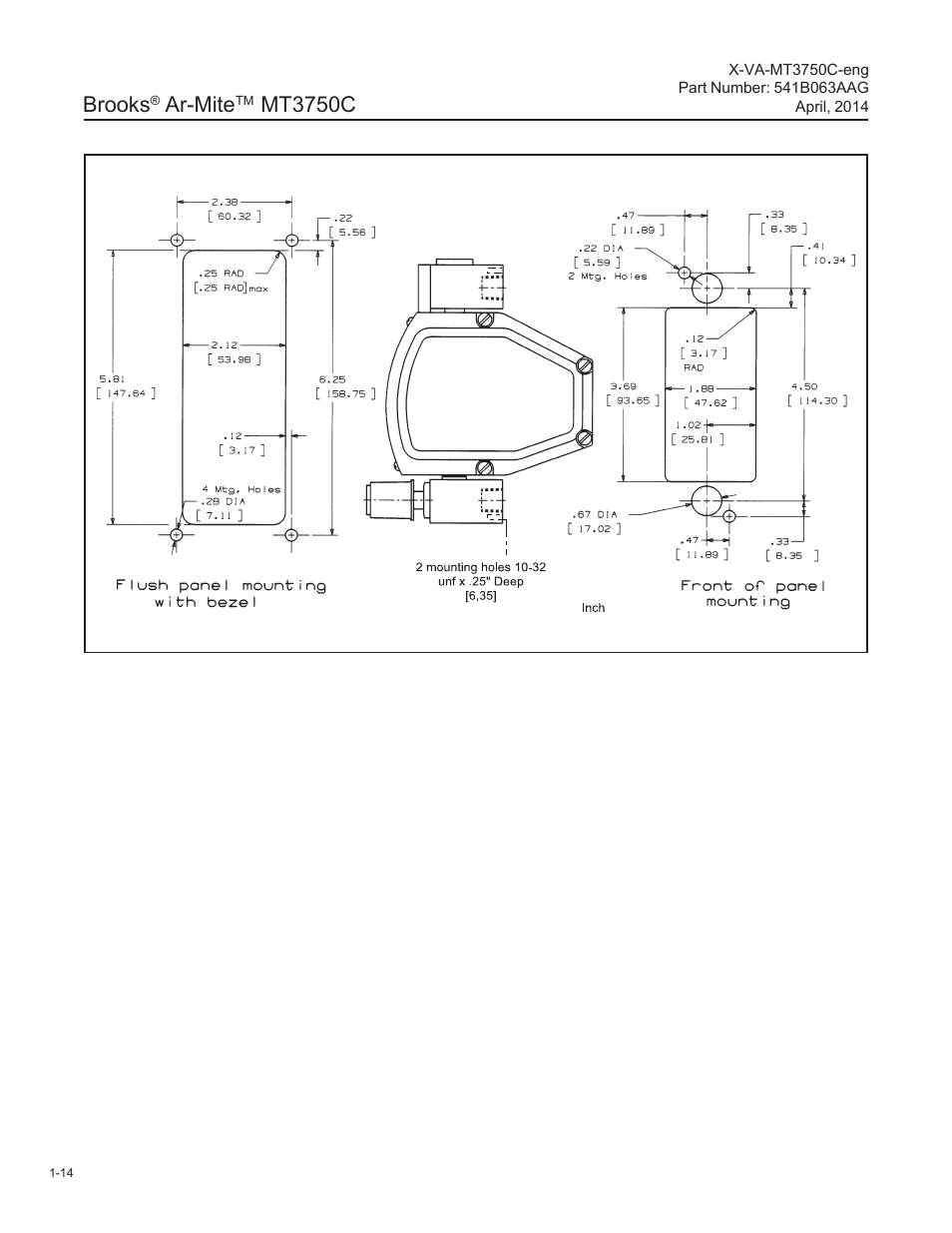 Brooks, Ar-mite, Mt3750c | Brooks Instrument 3750 User Manual | Page 20 / 64