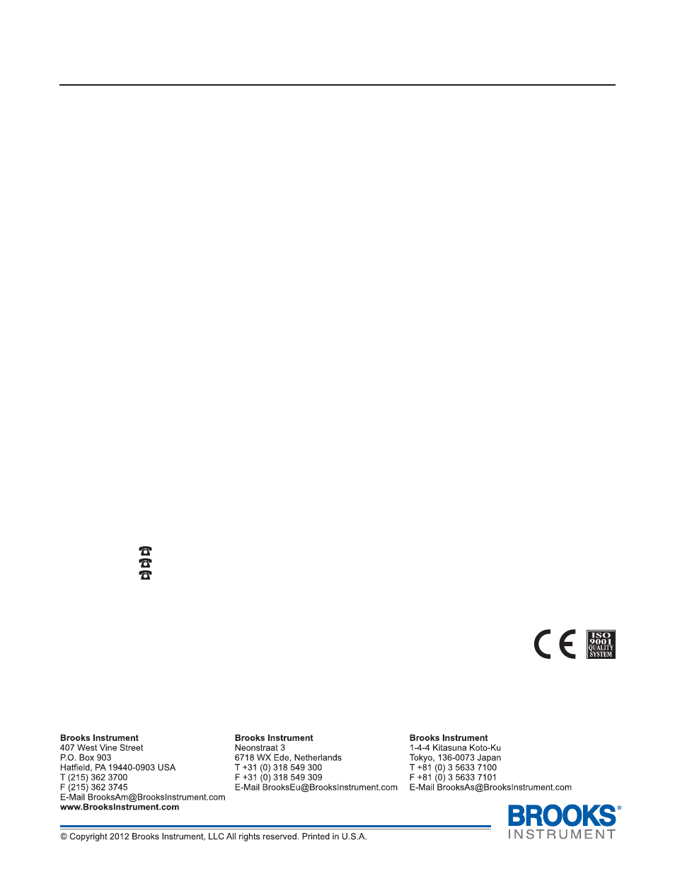 Brooks | Brooks Instrument 1100 Series User Manual | Page 52 / 52