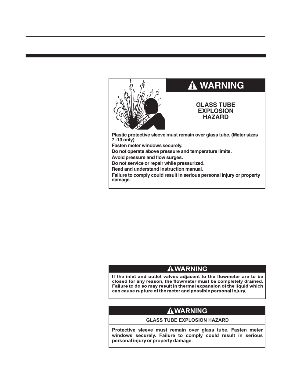 Warning | Brooks Instrument 1358 User Manual | Page 15 / 44