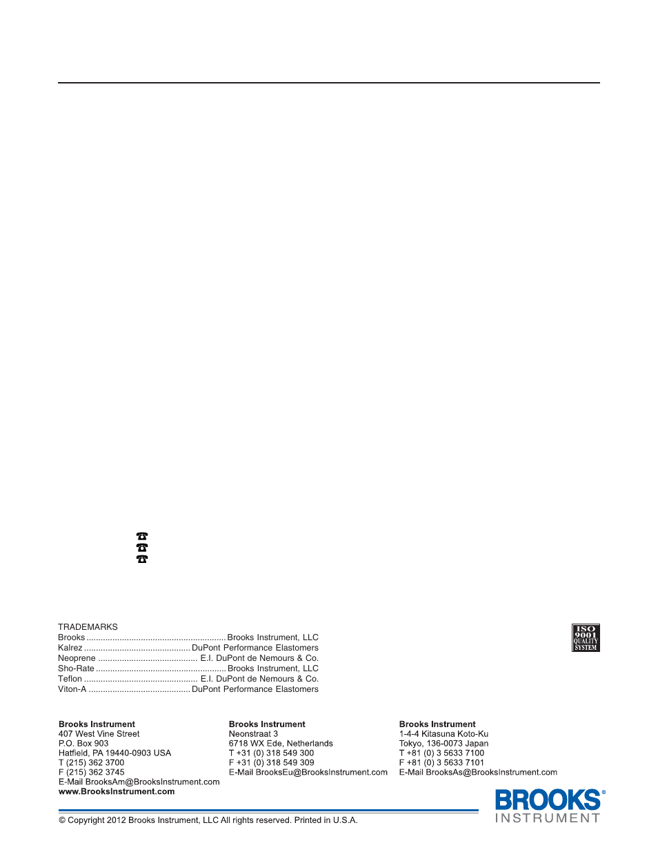 Model 1358 | Brooks Instrument 1358 User Manual | Page 44 / 44