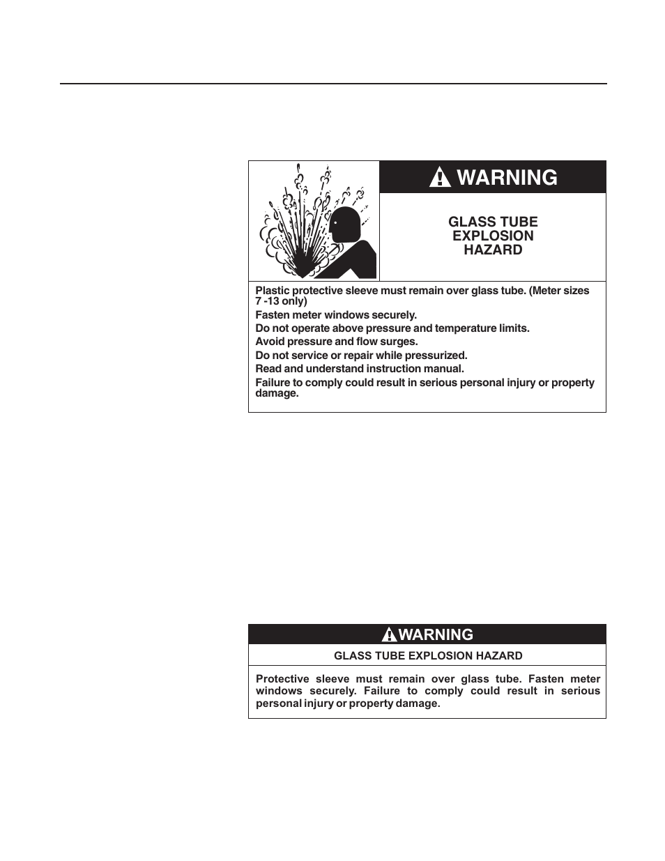 Warning | Brooks Instrument 1358 User Manual | Page 9 / 44