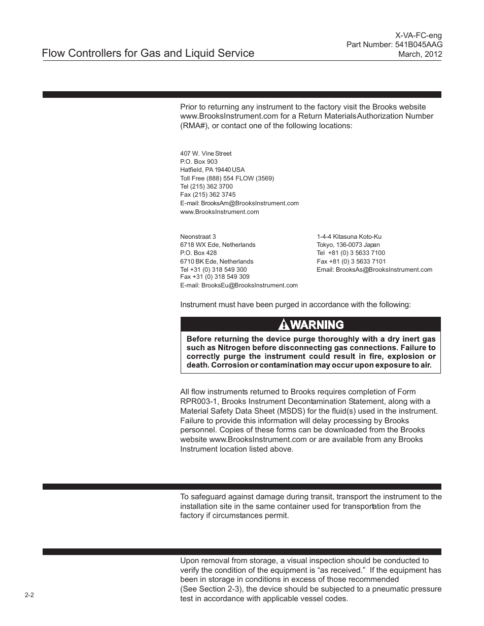 Flow controllers for gas and liquid service | Brooks Instrument FC8800 Series User Manual | Page 20 / 48
