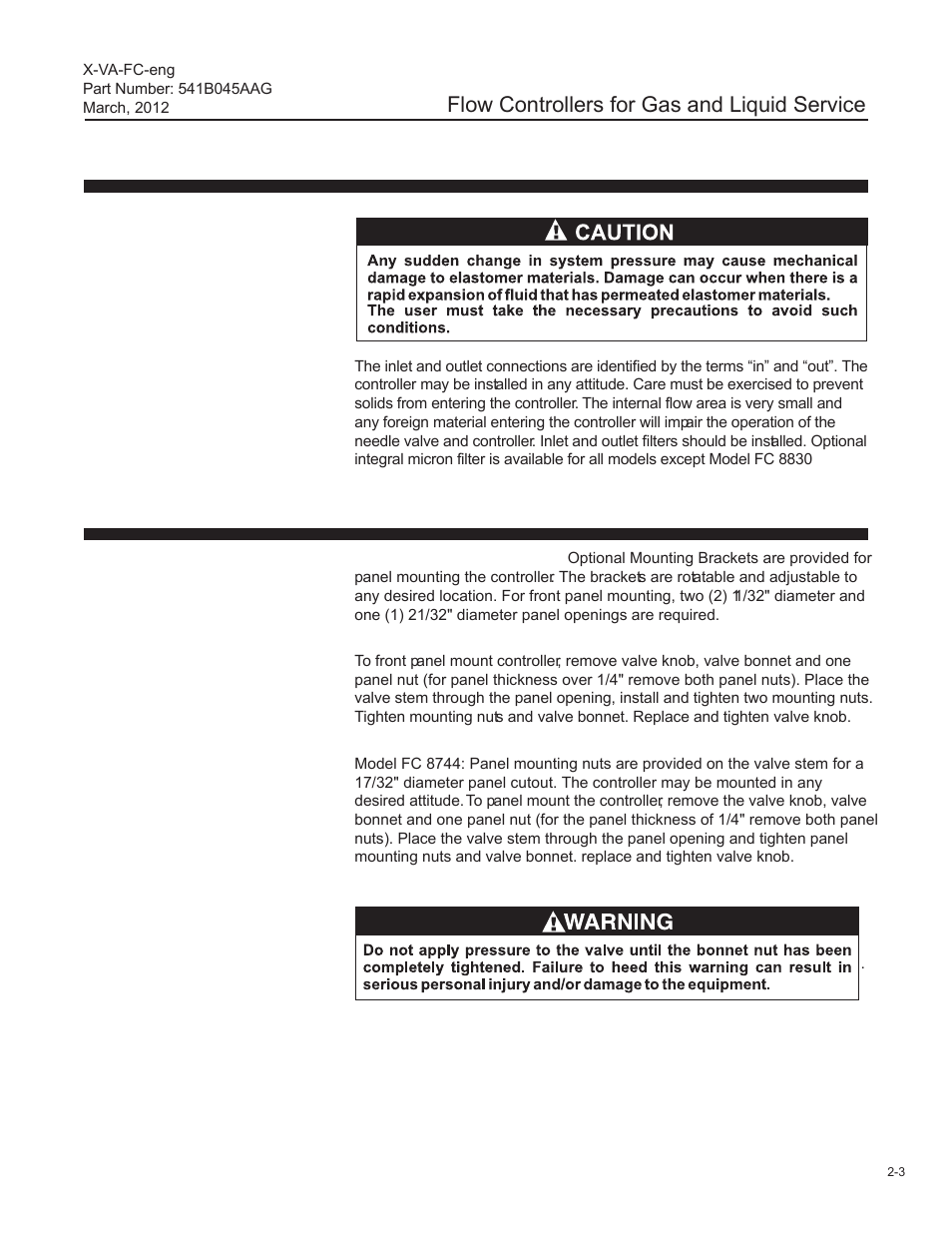 Flow controllers for gas and liquid service | Brooks Instrument FC8800 Series User Manual | Page 21 / 48