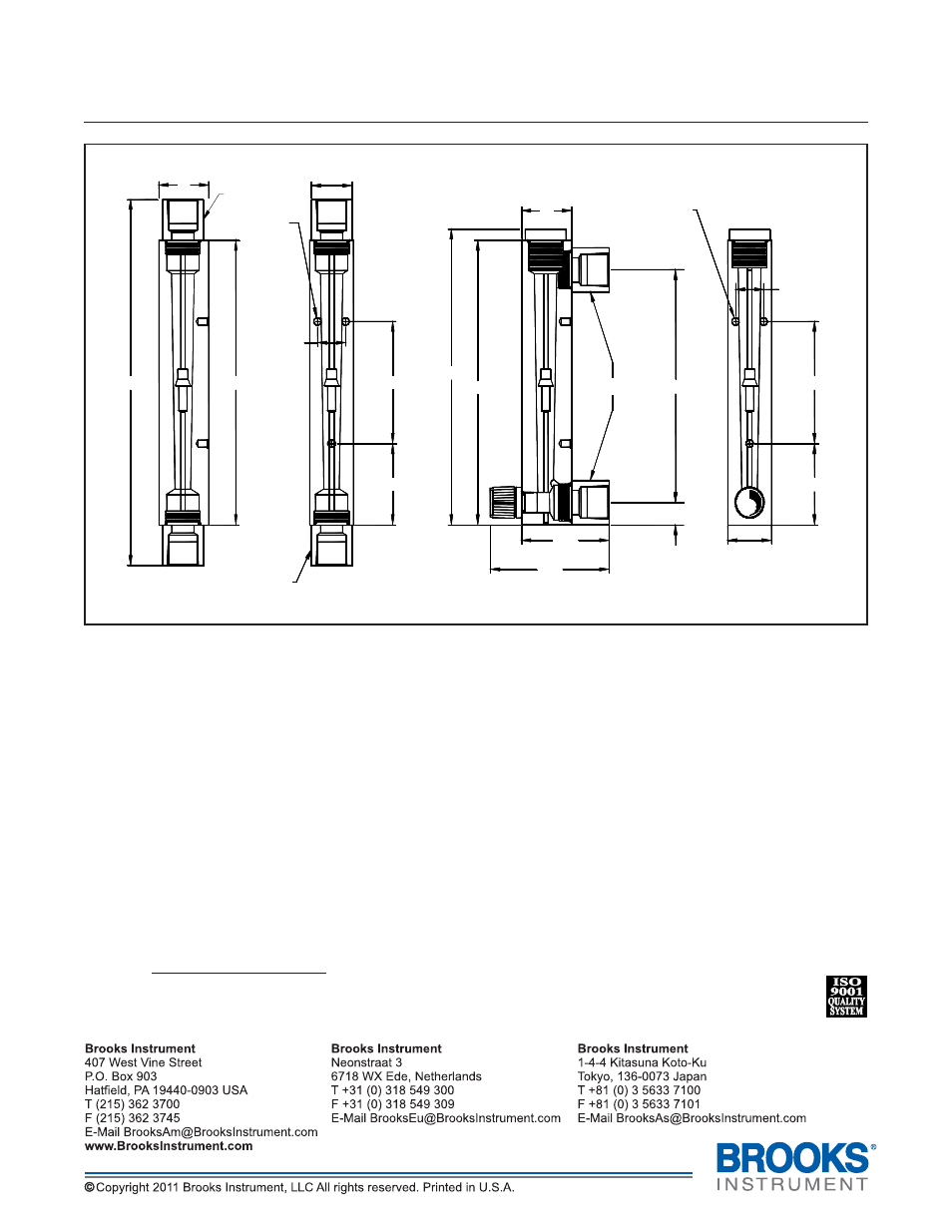 Brooks, 2540 flowmeters | Brooks Instrument 2540-I User Manual | Page 2 / 2