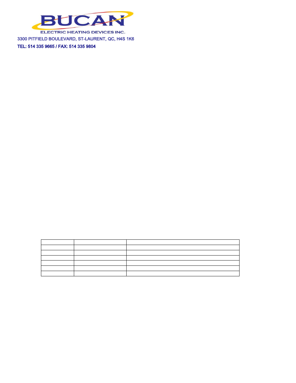 Bucan Over-the-Side Immersion Heaters User Manual | 1 page