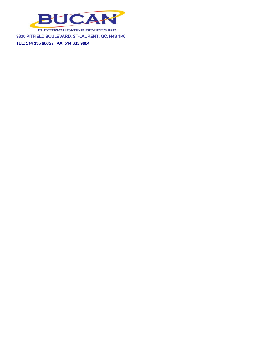 Bucan Pipe Insert Immersion Heaters User Manual | 1 page