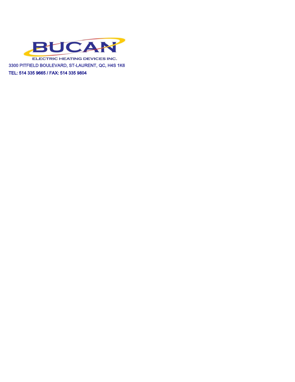 Bucan Cartridge Heaters User Manual | 1 page