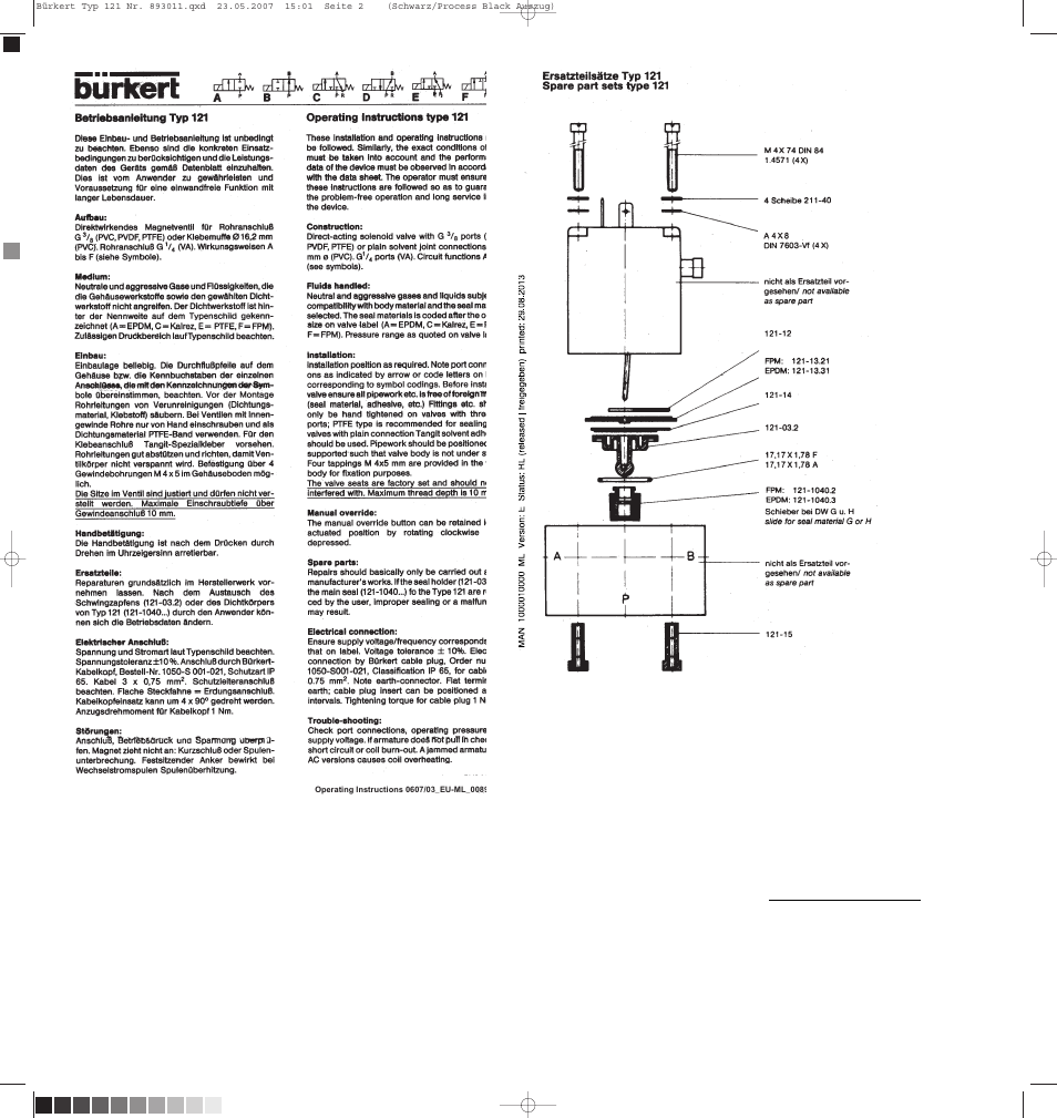 Burkert Type 0121 User Manual | Page 4 / 4