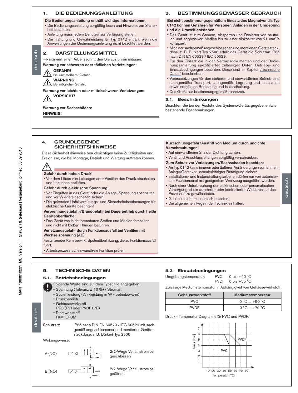 Deutsch | Burkert Type 0142 User Manual | Page 5 / 12