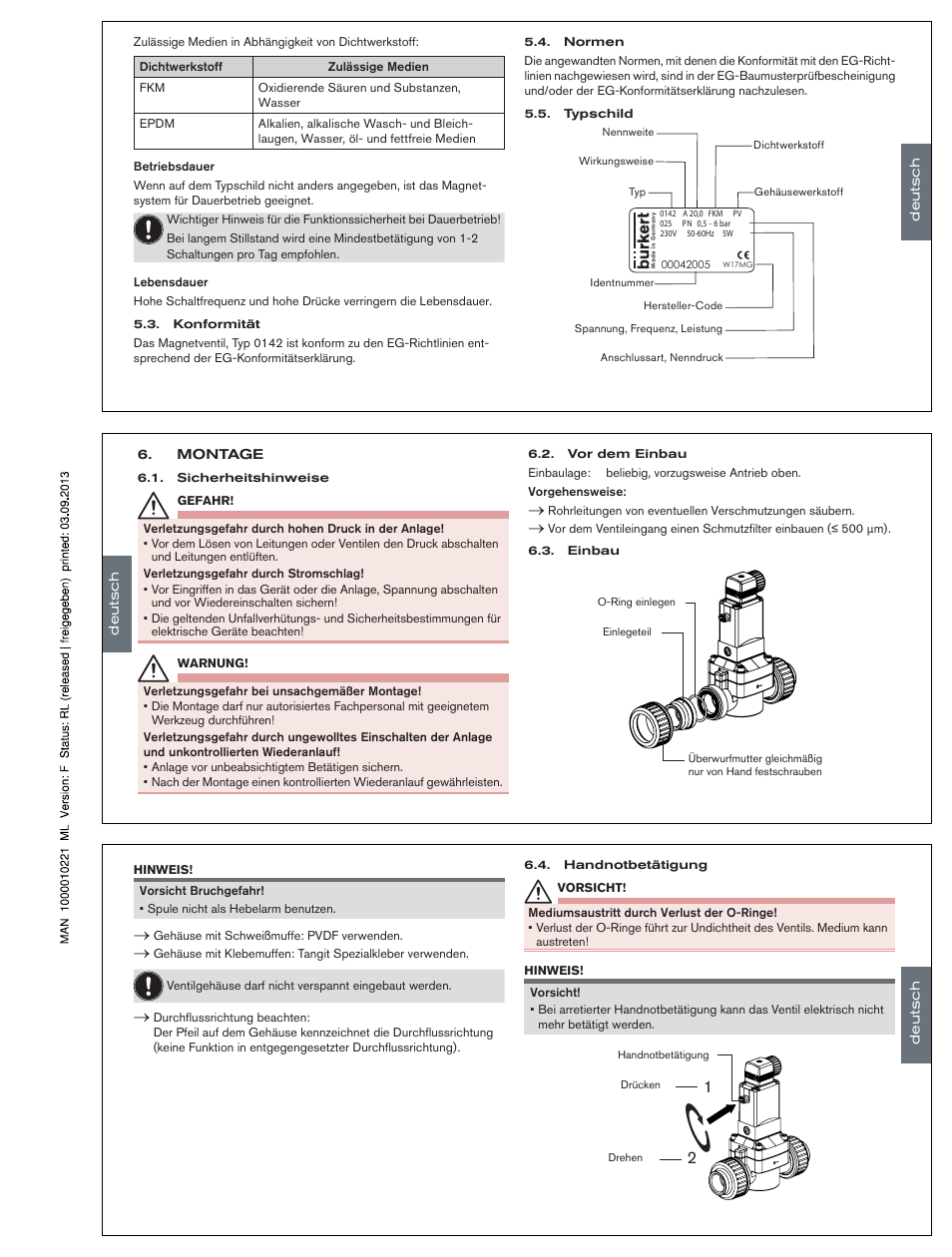Burkert Type 0142 User Manual | Page 6 / 12