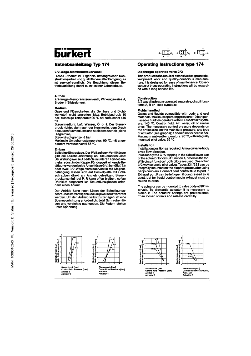 Burkert Type 0174 User Manual | 5 pages