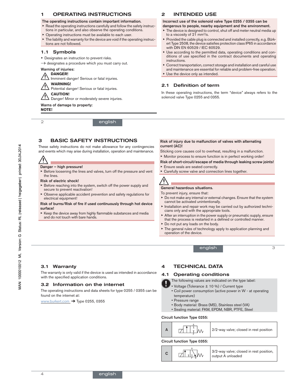 Burkert Type 0355 User Manual | Page 2 / 15