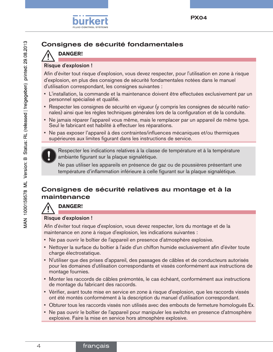 Burkert Type 8640 User Manual | Page 4 / 4