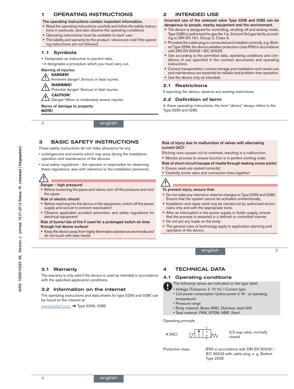 Burkert Type 0285 User Manual | Page 2 / 15