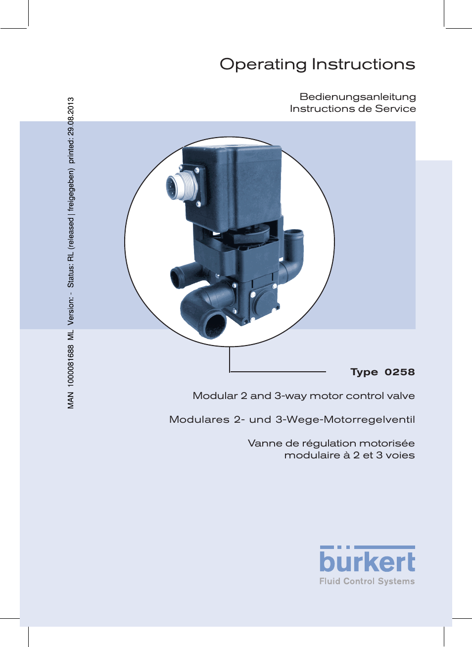 Burkert Type 0258 User Manual | 72 pages