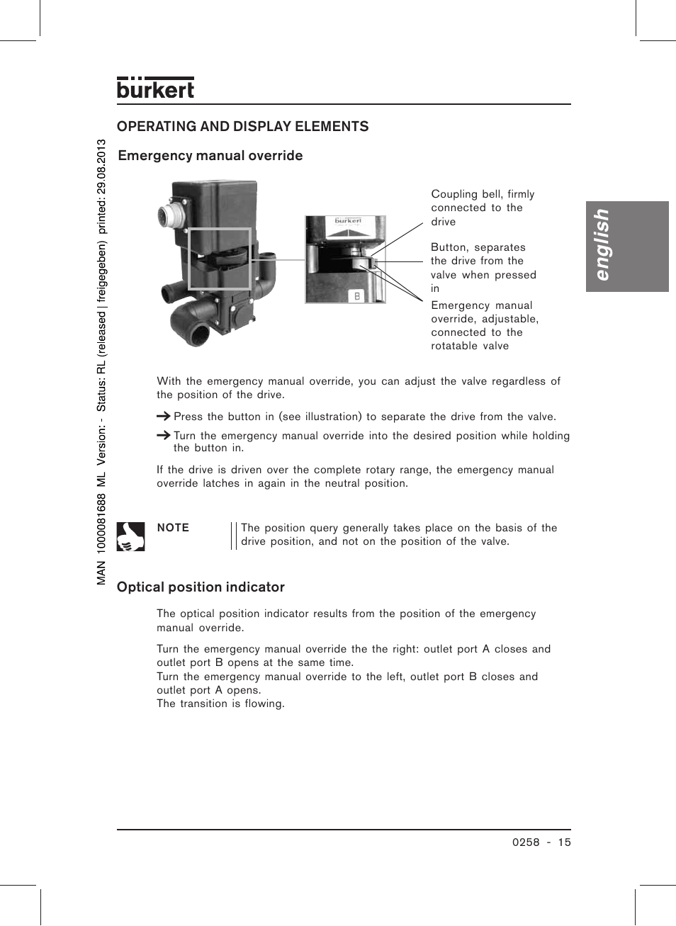 English | Burkert Type 0258 User Manual | Page 17 / 72