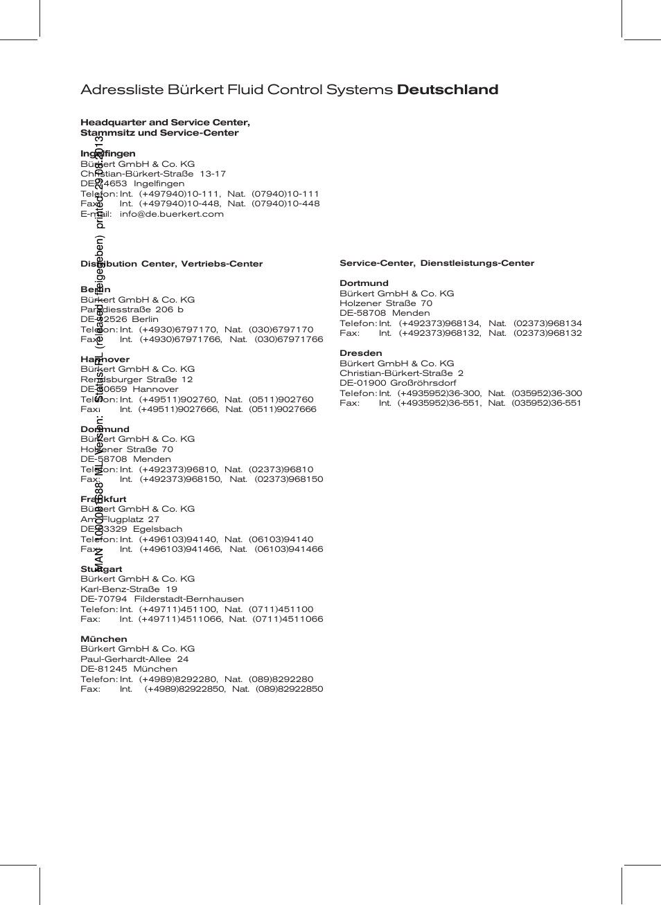 Burkert Type 0258 User Manual | Page 69 / 72