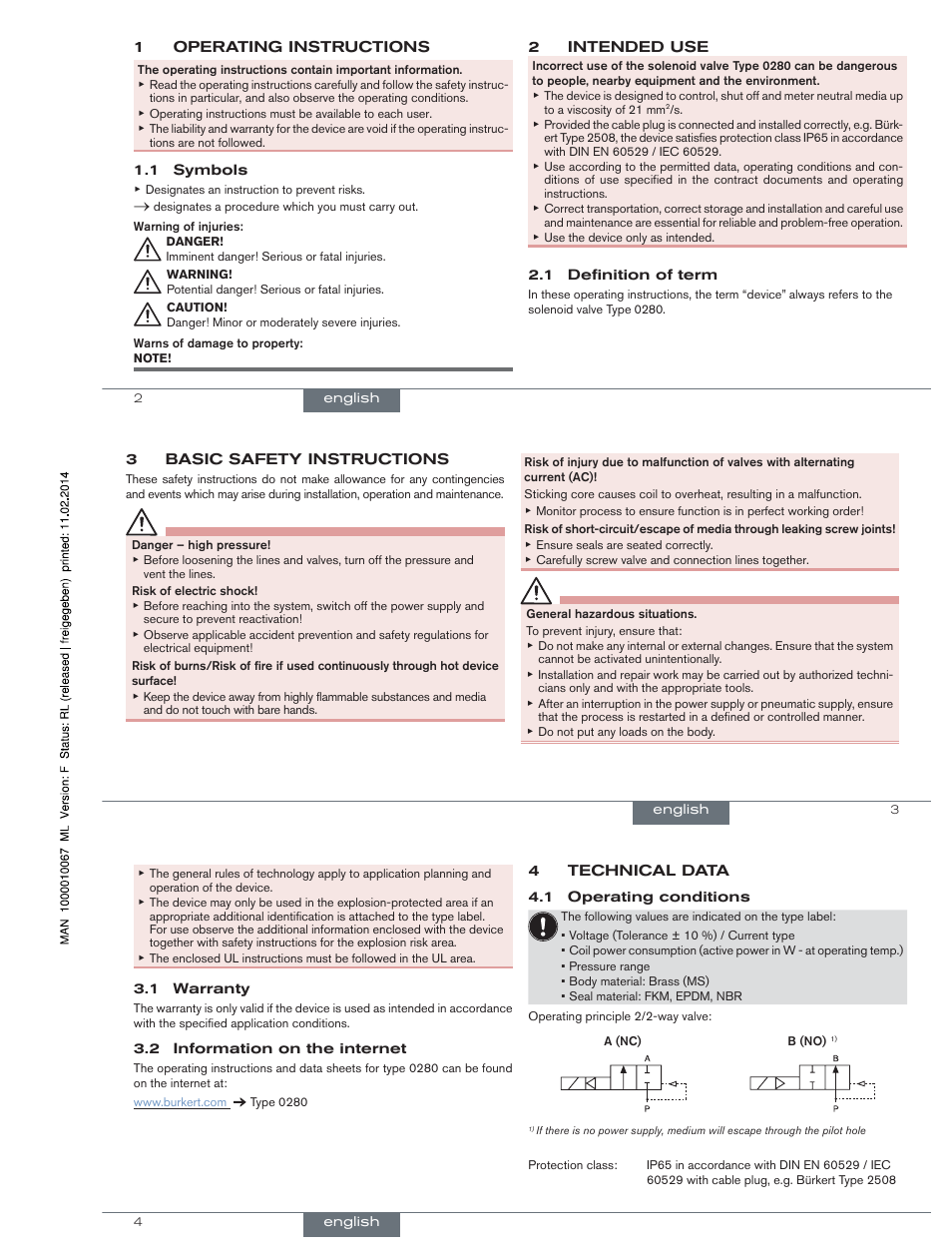 Burkert Type 0280 User Manual | Page 2 / 12