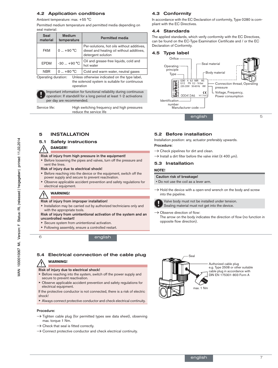 Burkert Type 0280 User Manual | Page 3 / 12