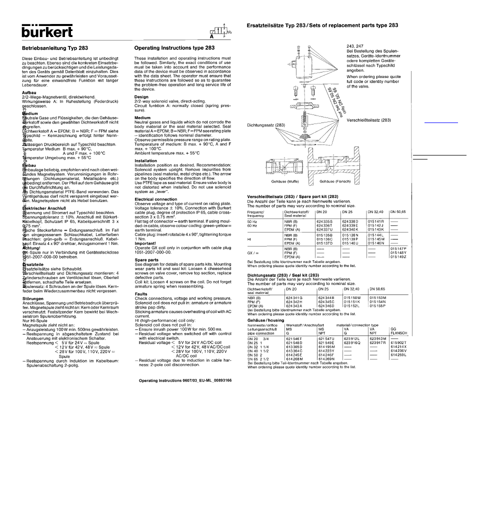 Burkert Type 0283 User Manual | Page 2 / 2