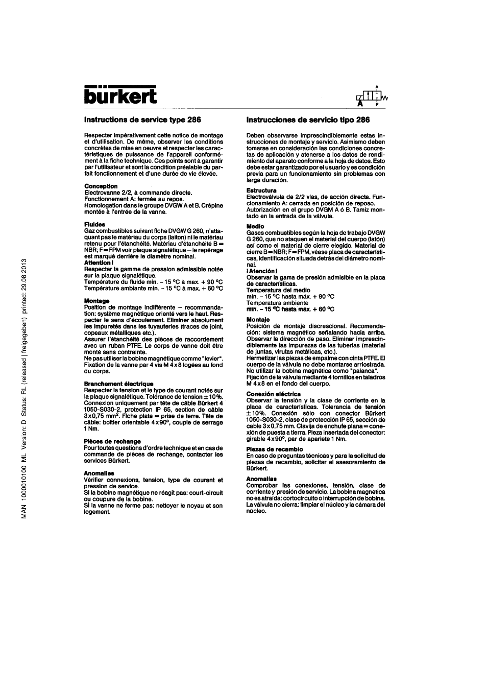 Burkert Type 0286 User Manual | Page 2 / 4