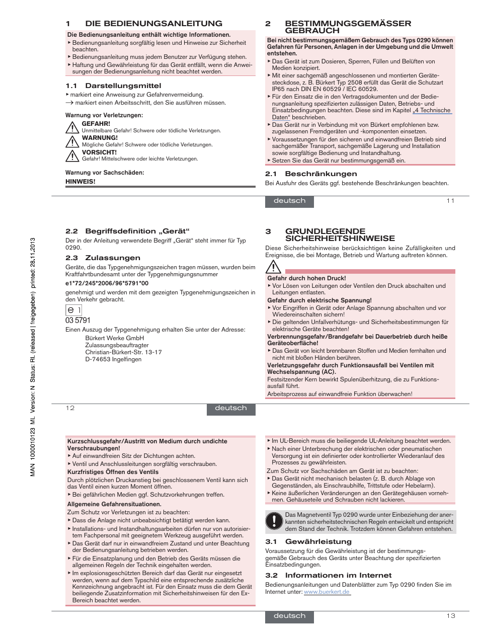 Burkert Type 0290 User Manual | Page 6 / 14