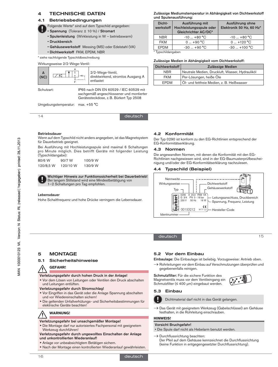 Burkert Type 0290 User Manual | Page 7 / 14